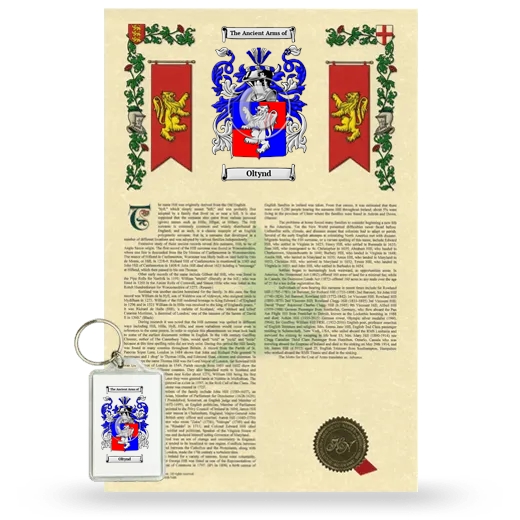 Oltynd Armorial History and Keychain Package