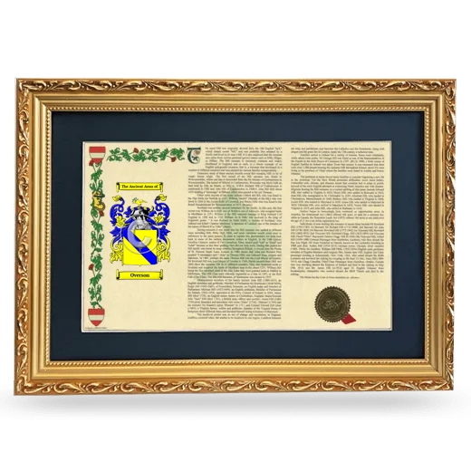 Overson Deluxe Armorial Landscape Framed - Gold