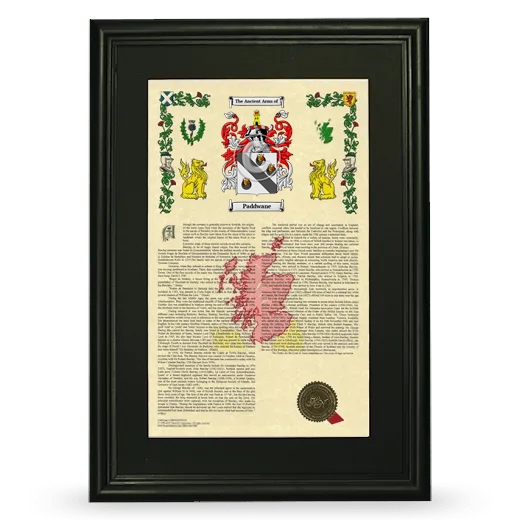 Paddwane Deluxe Armorial Framed - Black