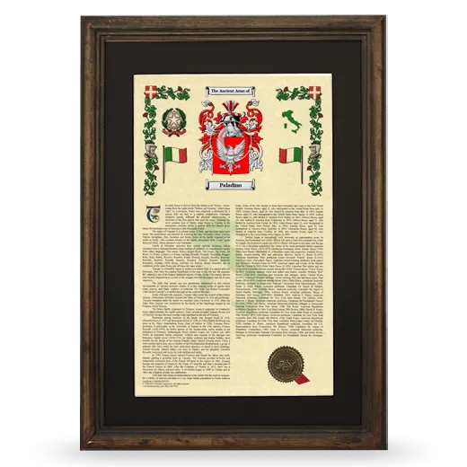 Paladino Deluxe Armorial Framed - Brown