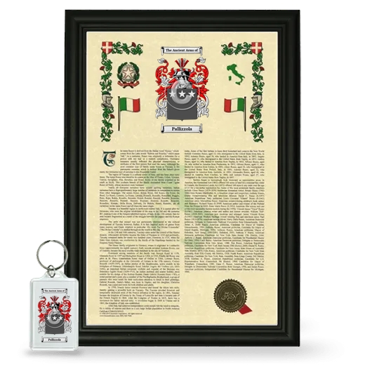 Pallizzola Framed Armorial History and Keychain - Black