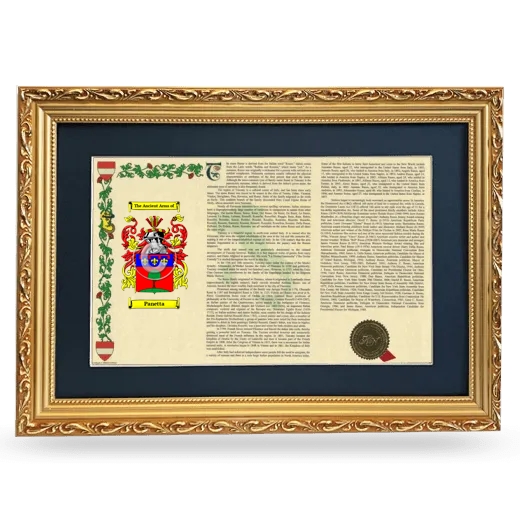 Panetta Deluxe Armorial Landscape Framed - Gold