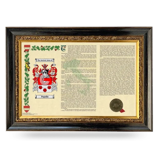 Papalia Armorial Landscape Framed - Heirloom