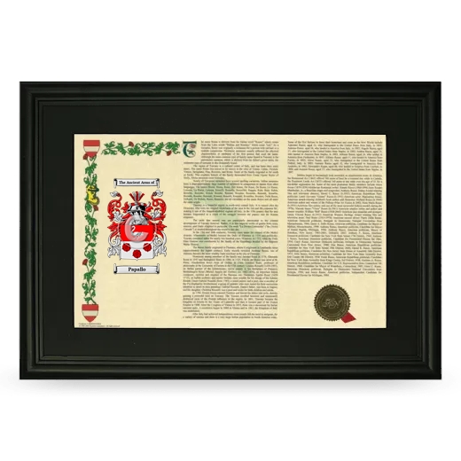 Papallo Deluxe Armorial Landscape Framed- Black