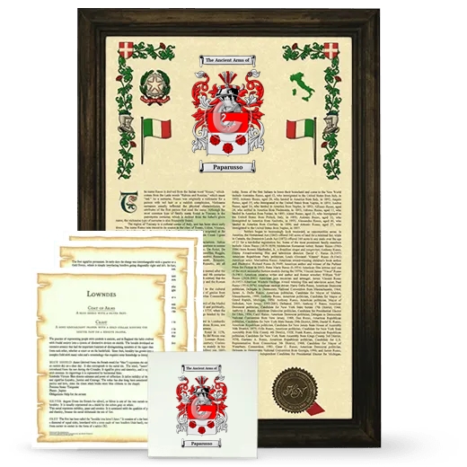 Paparusso Framed Armorial, Symbolism and Large Tile - Brown