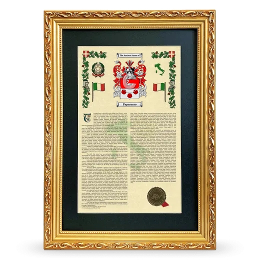 Paparusso Deluxe Armorial Framed - Gold