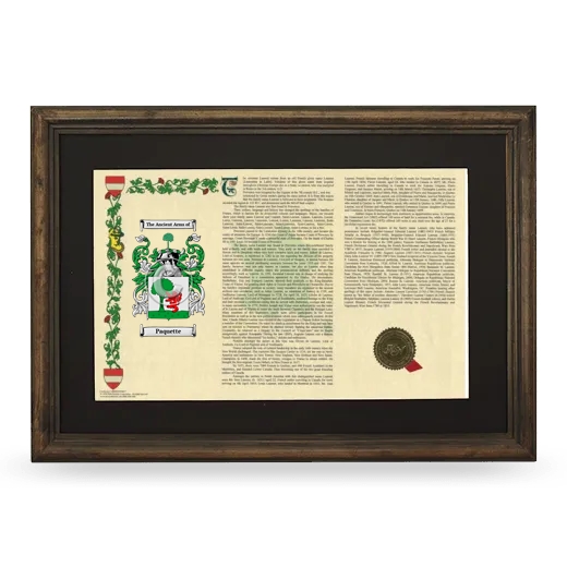 Paquette Deluxe Armorial Landscape Framed - Brown