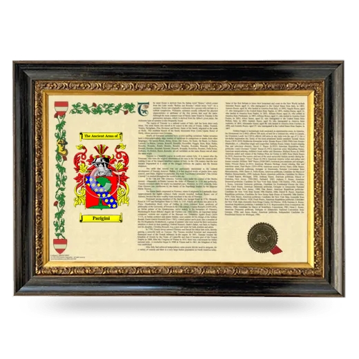 Parigini Armorial Landscape Framed - Heirloom