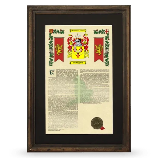 Partingdon Deluxe Armorial Framed - Brown