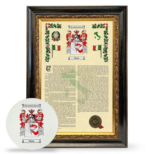 Pasco Framed Armorial History and Mouse Pad - Heirloom