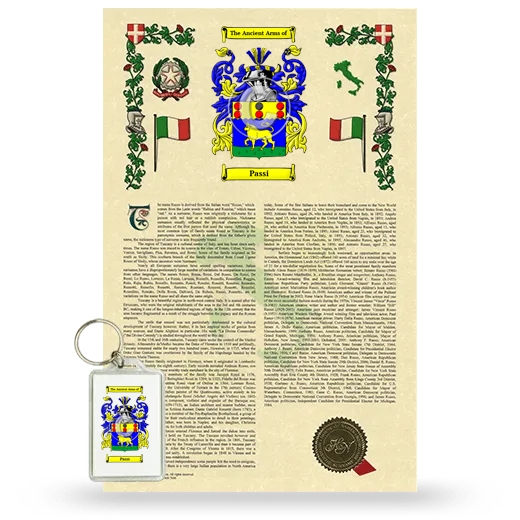 Passi Armorial History and Keychain Package