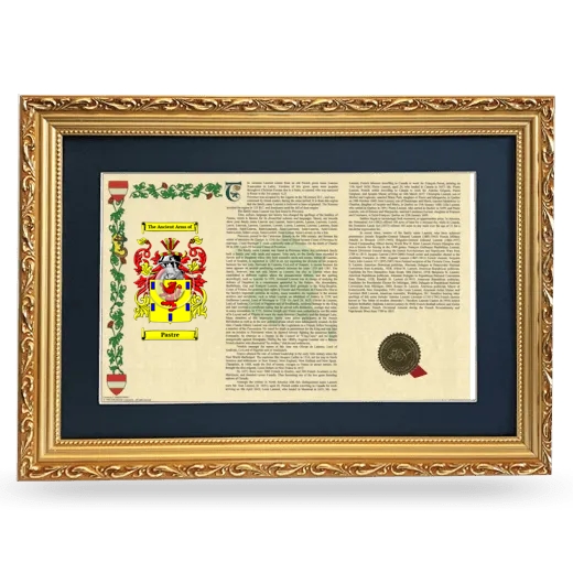 Pastre Deluxe Armorial Landscape Framed - Gold