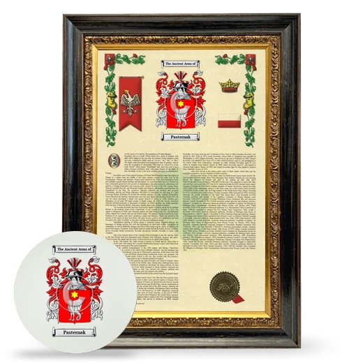 Pasternak Framed Armorial History and Mouse Pad - Heirloom