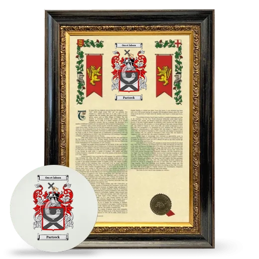 Partreck Framed Armorial History and Mouse Pad - Heirloom
