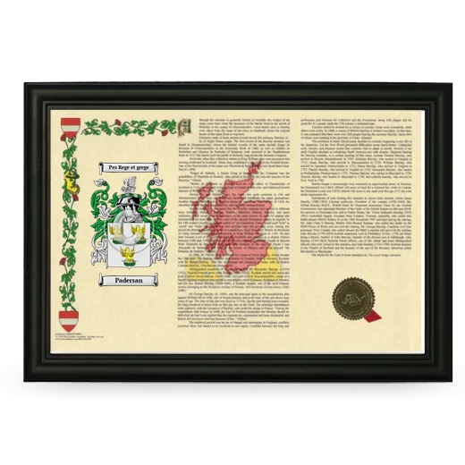 Padersan Armorial Landscape Framed - Black