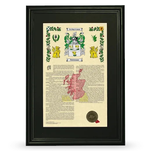 Pattersane Deluxe Armorial Framed - Black