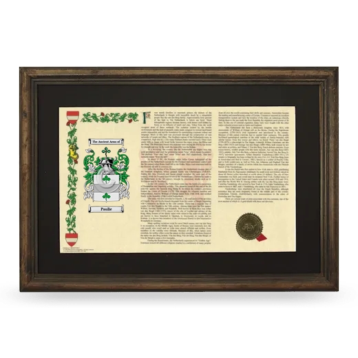 Paulie Deluxe Armorial Landscape Framed - Brown