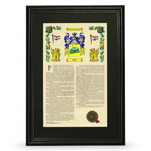 Paur Deluxe Armorial Framed - Black