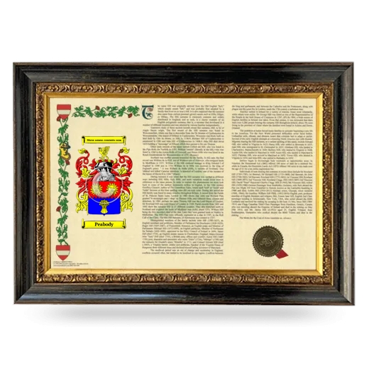 Peabody Armorial Landscape Framed - Heirloom