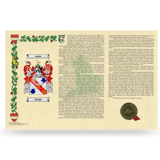 Peade Armorial History Landscape Style