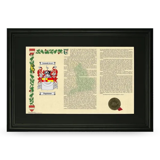 Pagemane Deluxe Armorial Landscape Framed- Black