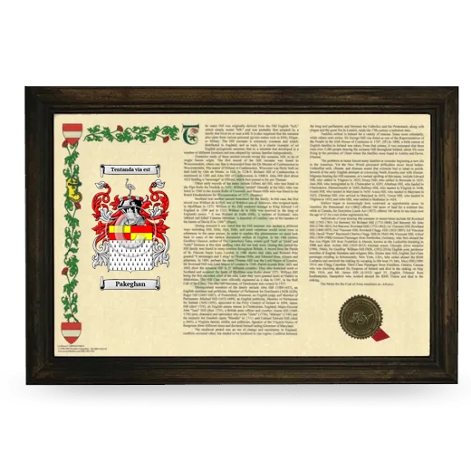 Pakeghan Armorial Landscape Framed - Brown