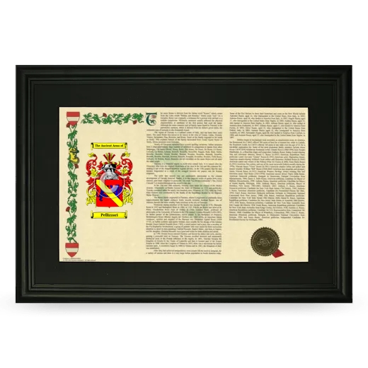 Pellizzari Deluxe Armorial Landscape Framed- Black