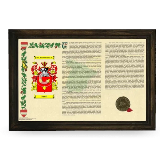 Penal Armorial Landscape Framed - Brown