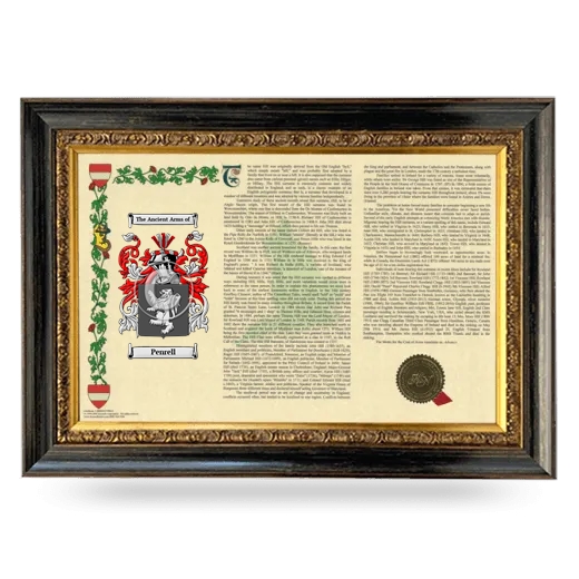 Penrell Armorial Landscape Framed - Heirloom