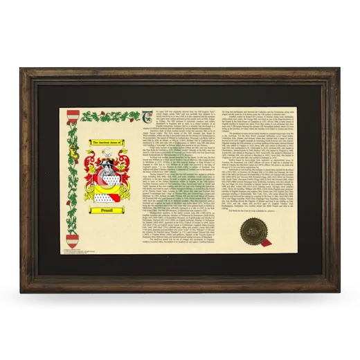 Pennil Deluxe Armorial Landscape Framed - Brown