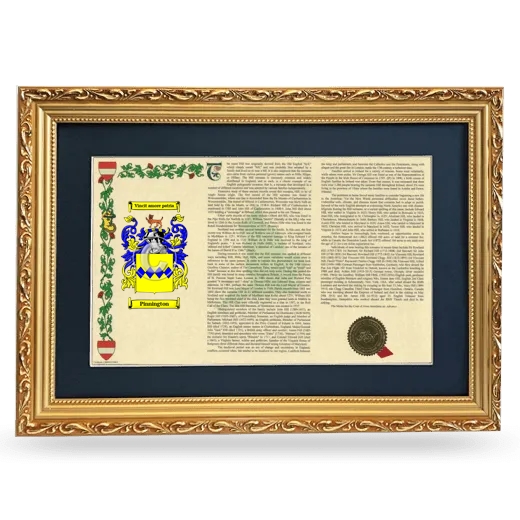 Pinnington Deluxe Armorial Landscape Framed - Gold