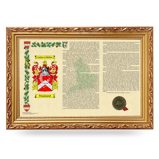 Pennymynd Armorial Landscape Framed - Gold