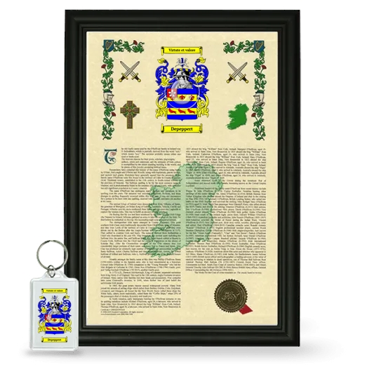 Depeppert Framed Armorial History and Keychain - Black