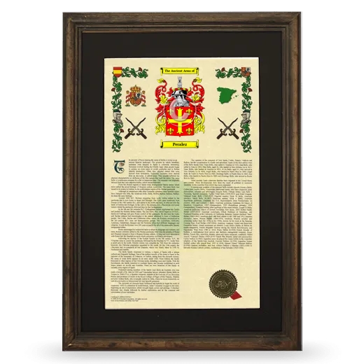 Peralez Deluxe Armorial Framed - Brown