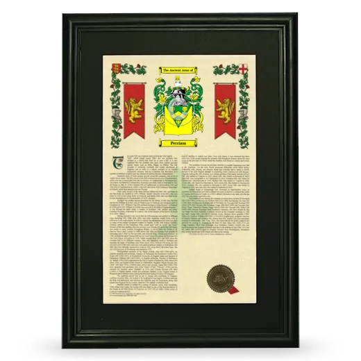 Perriam Deluxe Armorial Framed - Black