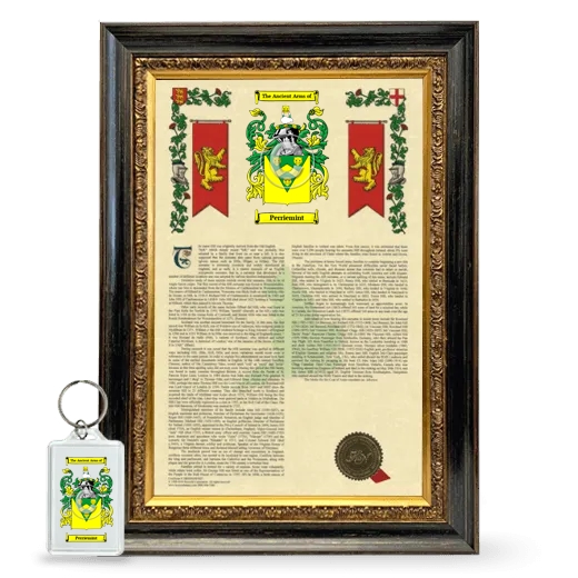 Perriemint Framed Armorial History and Keychain - Heirloom
