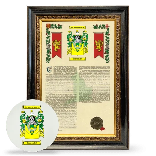 Perriemint Framed Armorial History and Mouse Pad - Heirloom