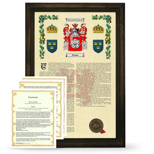 Person Framed Armorial History and Symbolism - Brown