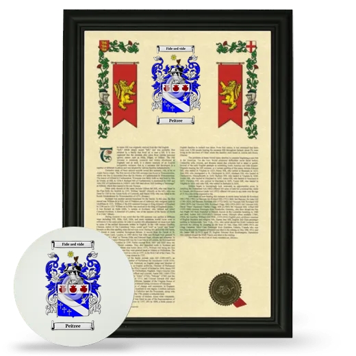 Peitree Framed Armorial History and Mouse Pad - Black