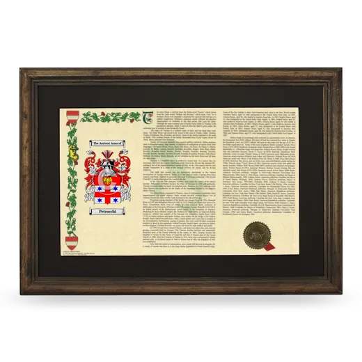 Petrocchi Deluxe Armorial Landscape Framed - Brown