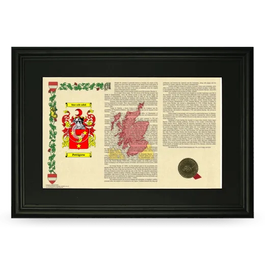 Pettigrew Deluxe Armorial Landscape Framed- Black