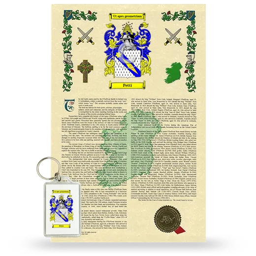 Petti Armorial History and Keychain Package