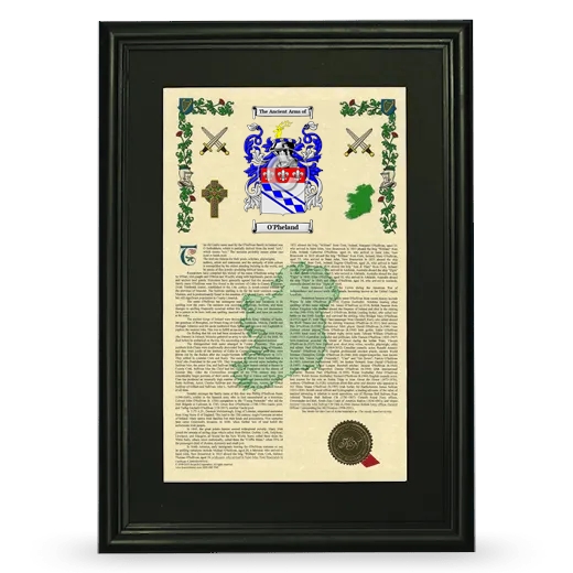 O'Pheland Deluxe Armorial Framed - Black