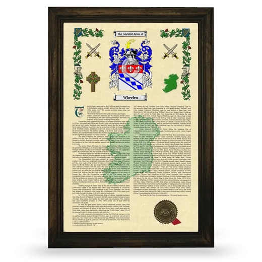 Wheelen Armorial History Framed - Brown