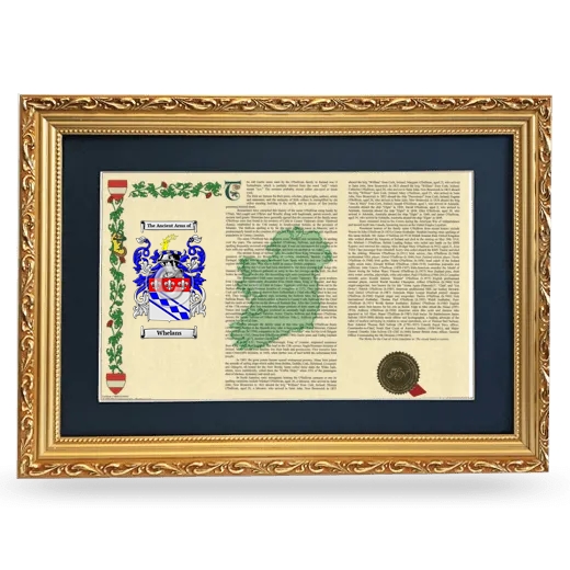 Whelans Deluxe Armorial Landscape Framed - Gold