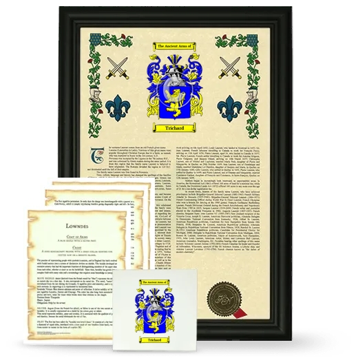 Trichard Framed Armorial, Symbolism and Large Tile - Black