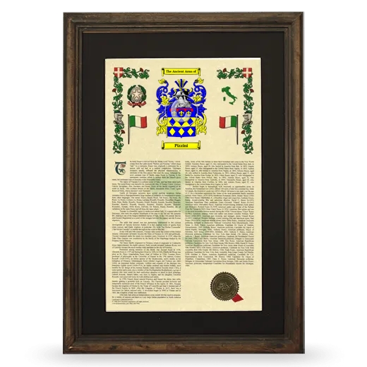 Pizzini Deluxe Armorial Framed - Brown