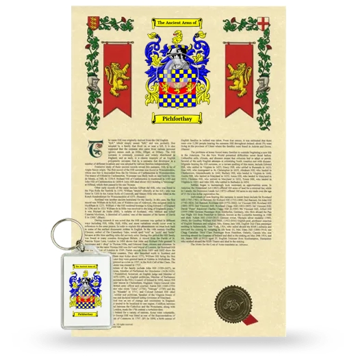 Pichforthay Armorial History and Keychain Package