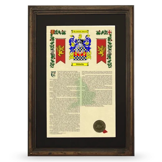 Pitforthy Deluxe Armorial Framed - Brown