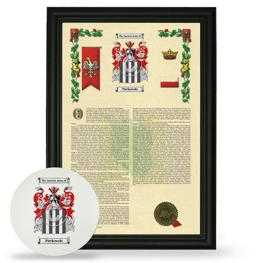 Pietkowski Framed Armorial History and Mouse Pad - Black